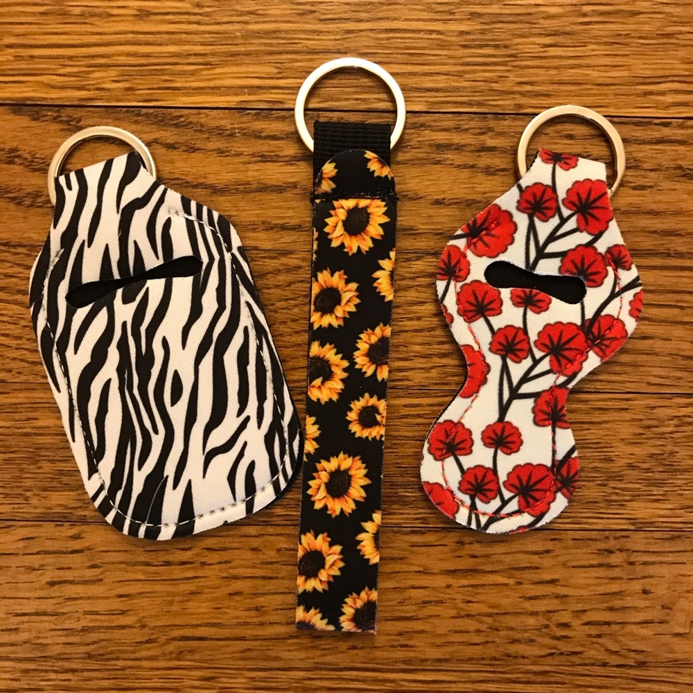 Set of 3 Neoprene Keychains